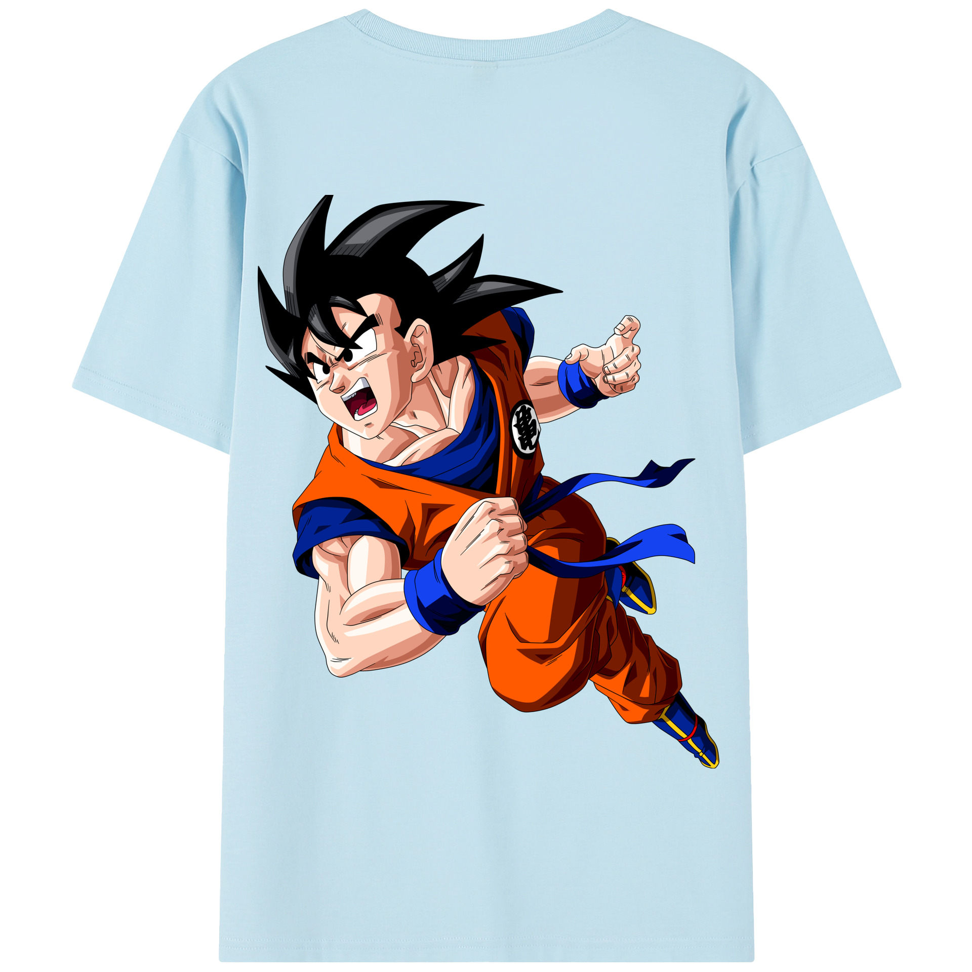（画像用） ドラゴンボール 孫悟空（そん ごくう）Son Goku カカロット DRAGON BALL Kakarotto 綿100％半袖Tシャツ（背面プリント）